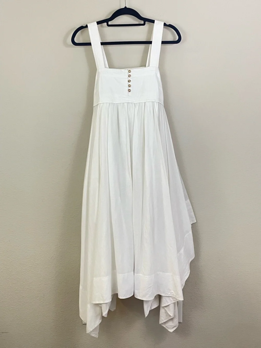 Anthropologie Pilcro White Asymmetrical Babydoll Midi Dress Size XS - Picture 3 of 13